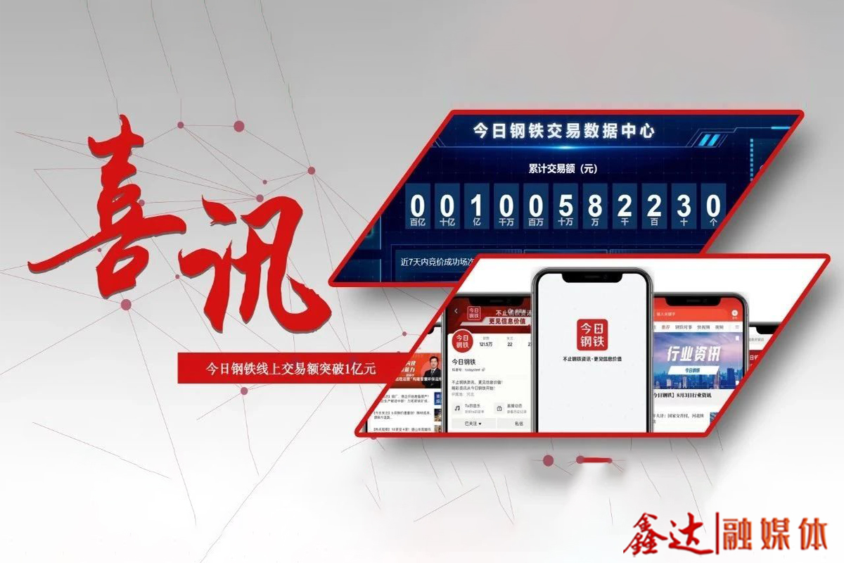 Good news! Today iron and steel online turnover exceeded 100 million yuan!